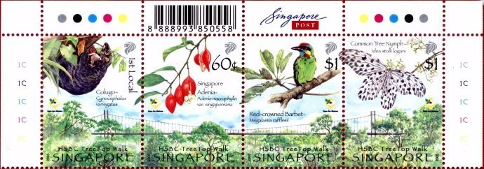 2005年新加坡還專門推出過樹間吊橋的紀念郵票，可見這座吊橋在新加坡人心中的地位